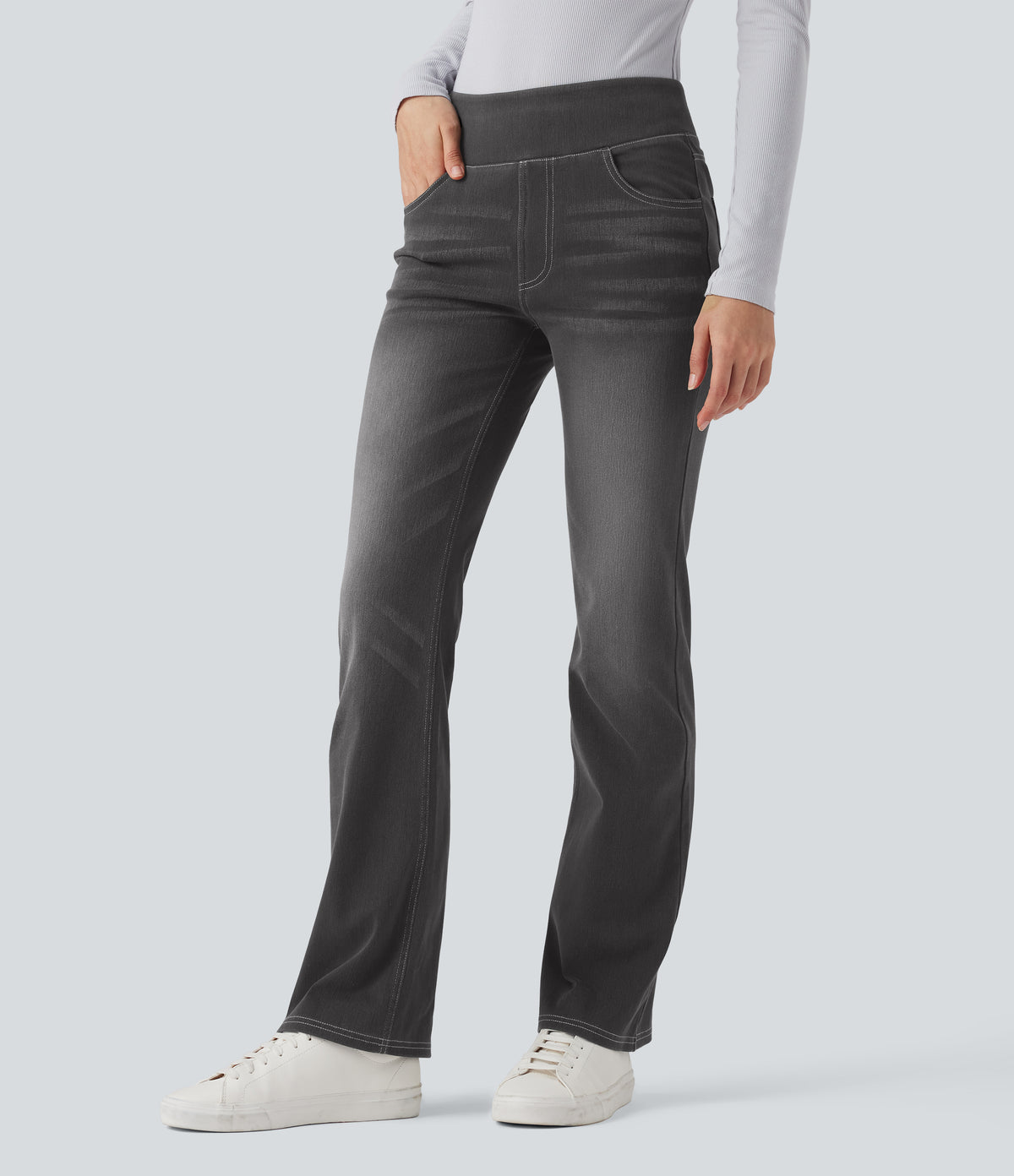 Felicity Jeans — Charcoal Black Denim