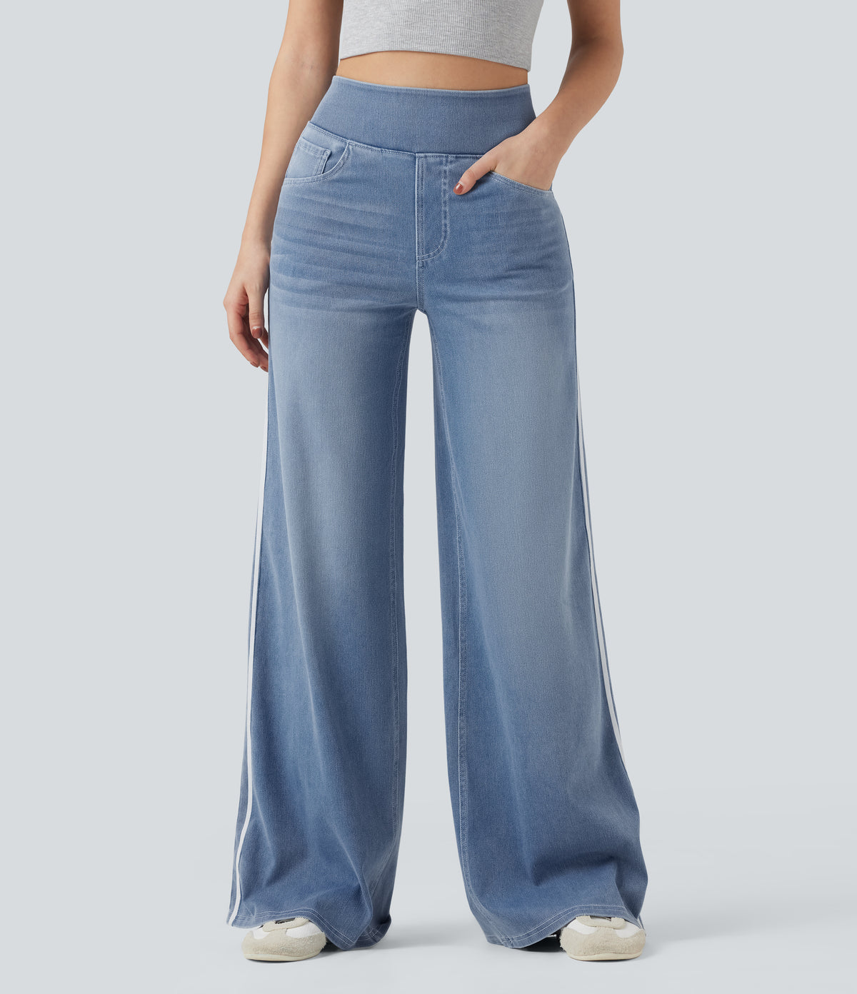 Peony Jeans — Powder Blue Denim