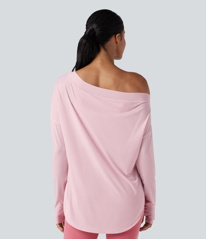 Isadora Long-Sleeve Top — Pale Lilac