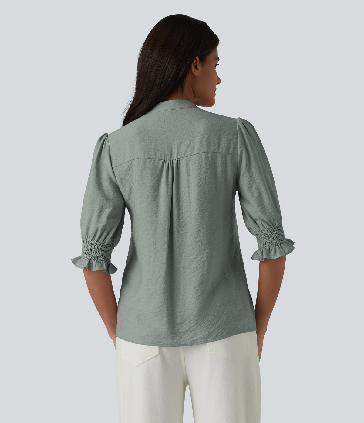 Imogen Blouse — Oil Blue