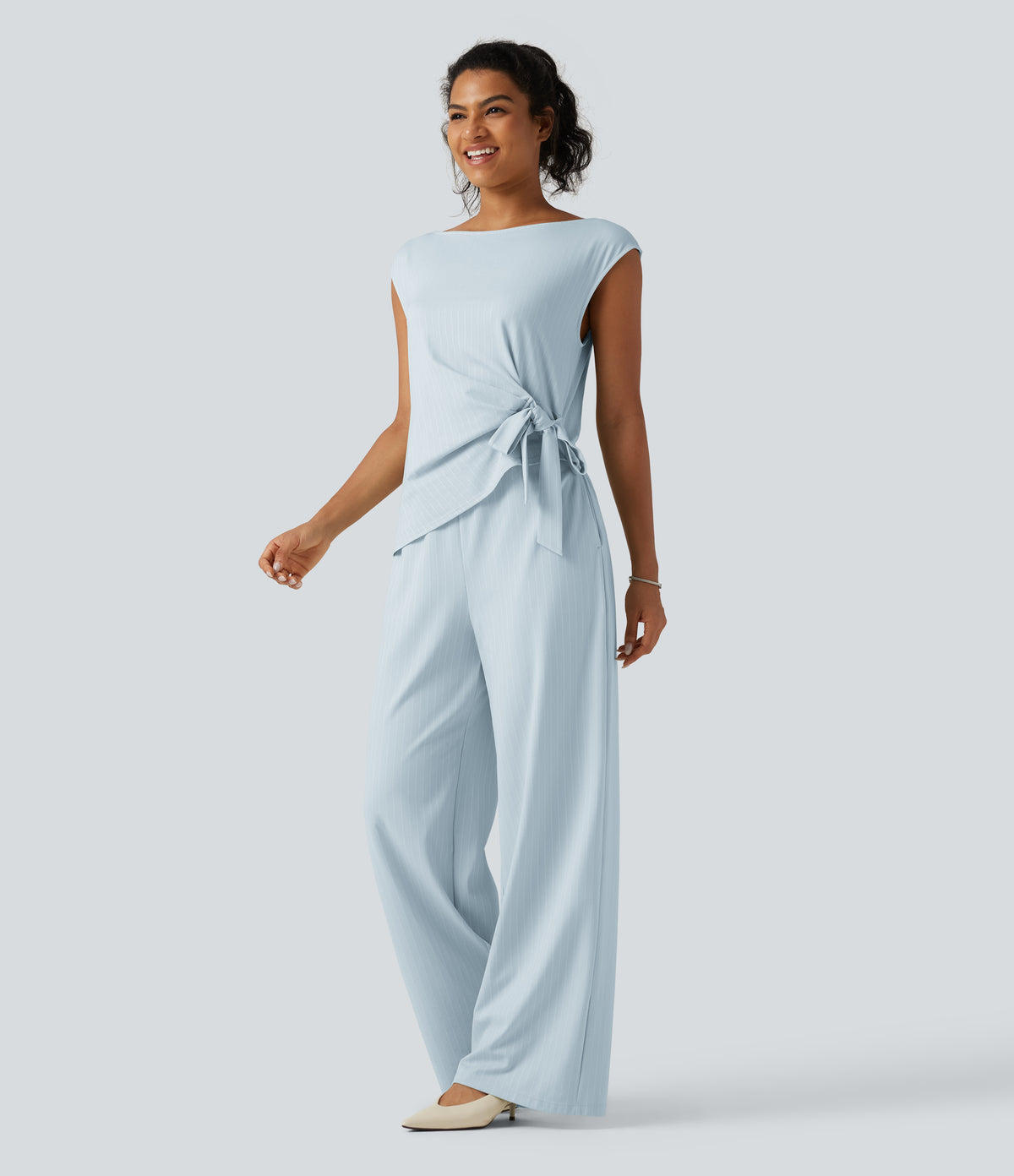 Rosalind Jumpsuit — Frosted Breeze Blue