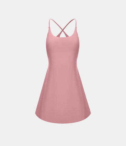 Petal Dress — Orange Rust