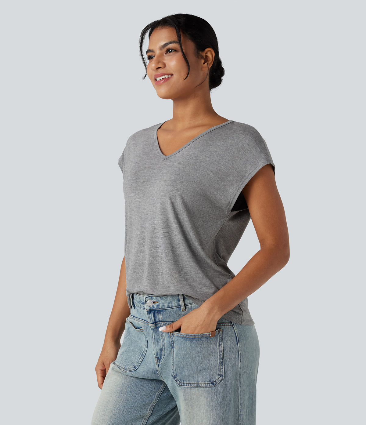 Oona T-Shirt — Fog Gray