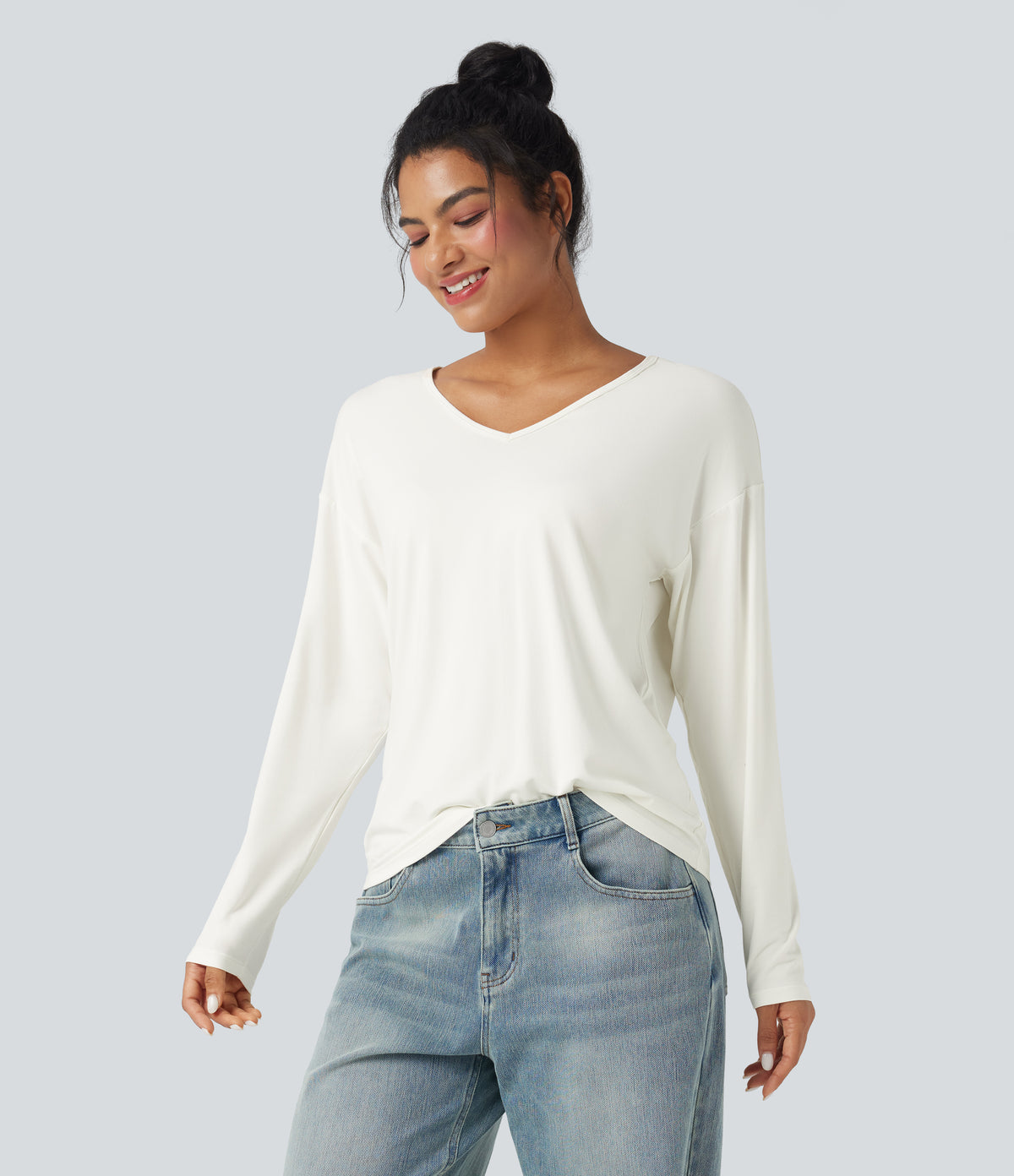 Mira Long-Sleeve Top — White