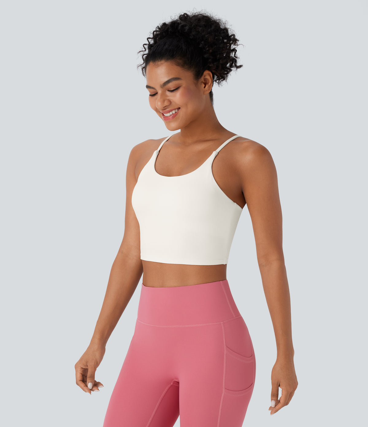 Luma Crop Top — Shadow Lime