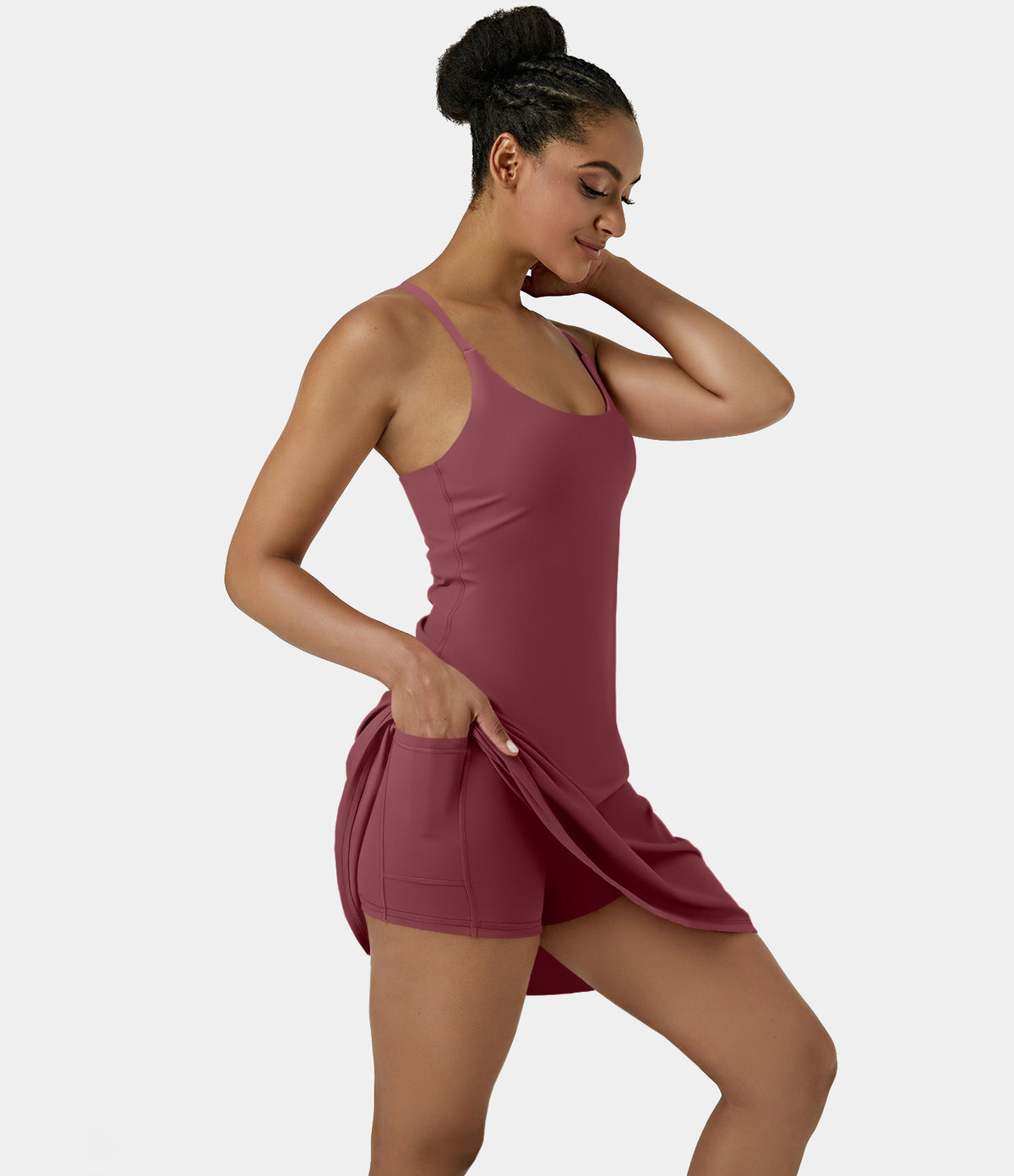 Aura Dress — Cordovan