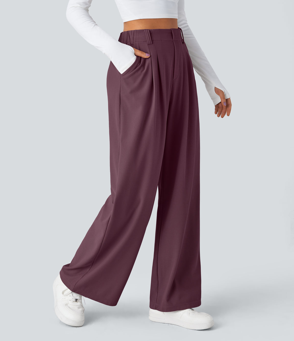 Aurora Pants — Plum Wine