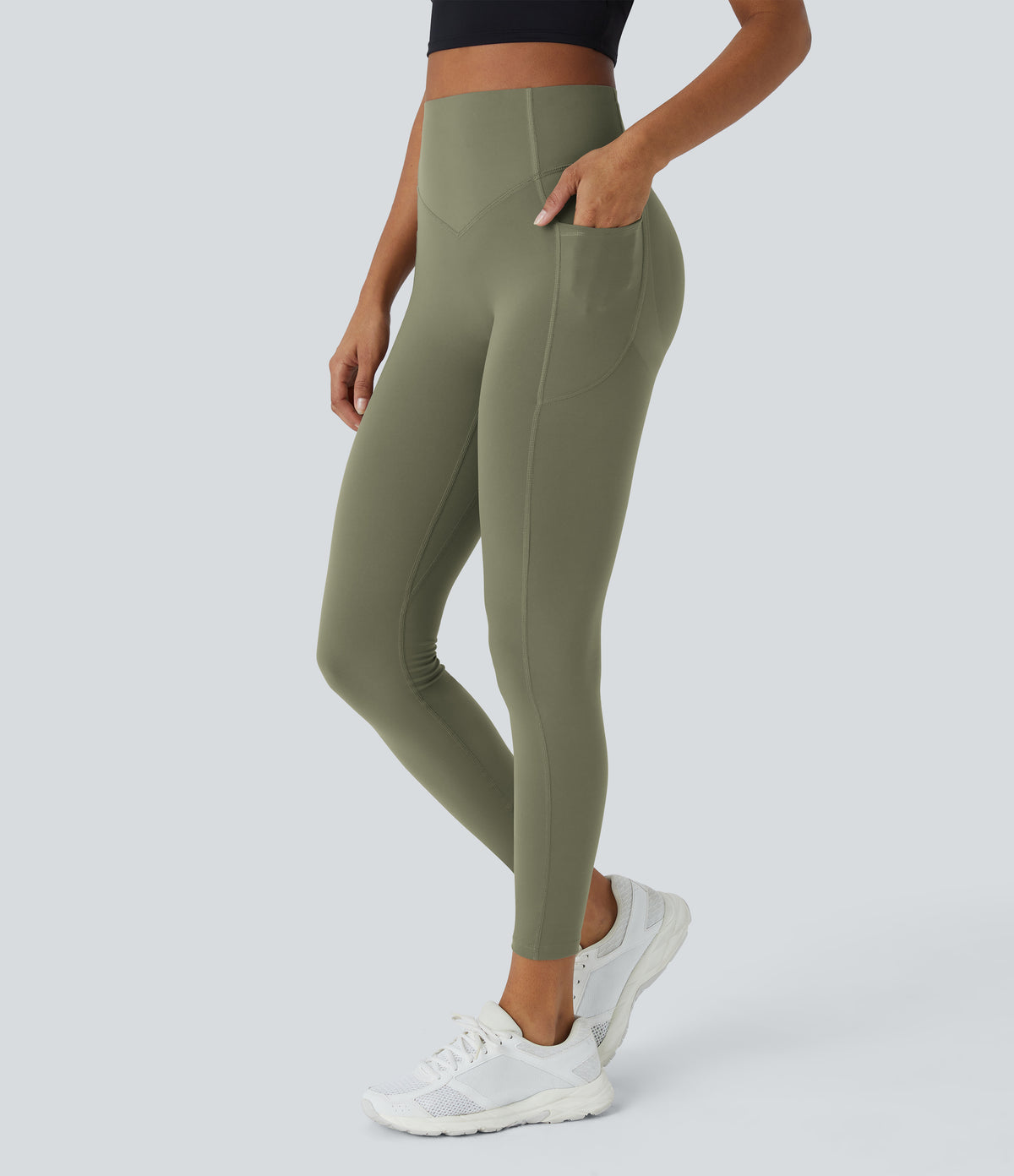 Amara Legging — Grass Grey Green