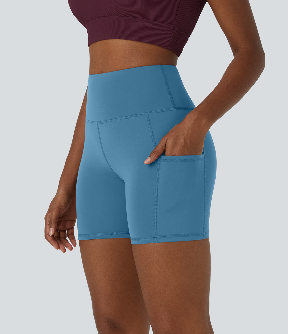 Fern Biker Short — Light Azure