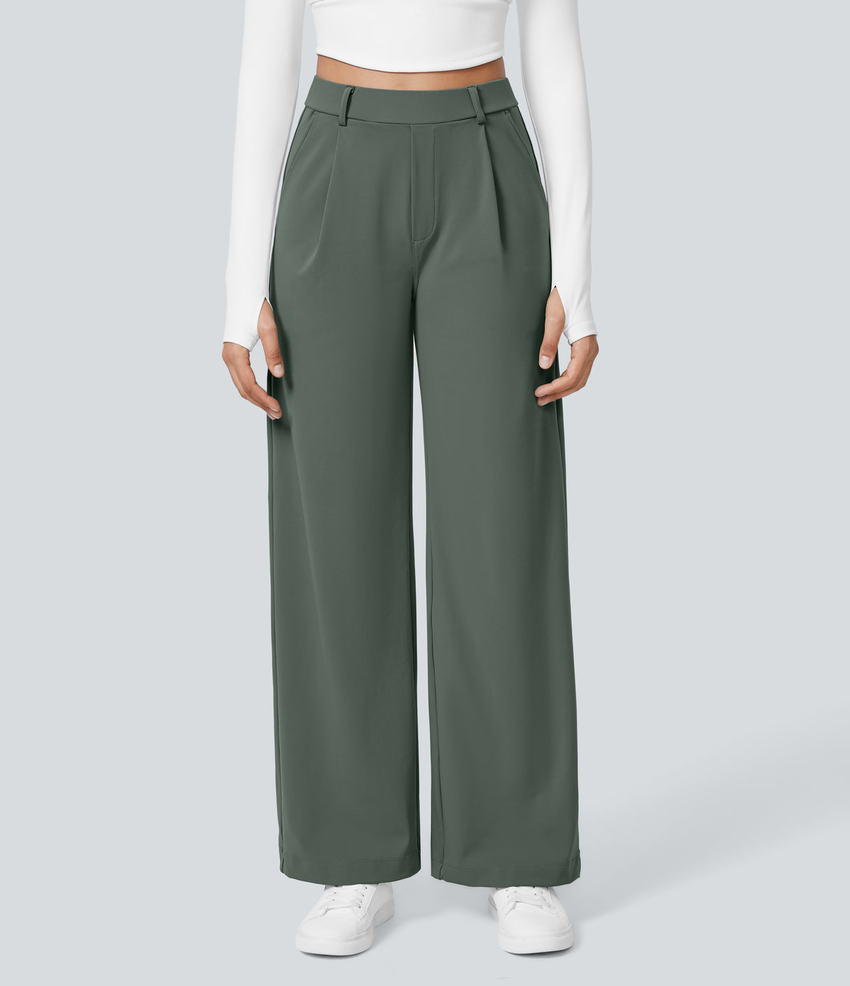 Acacia Pants — Deep Aquamarine