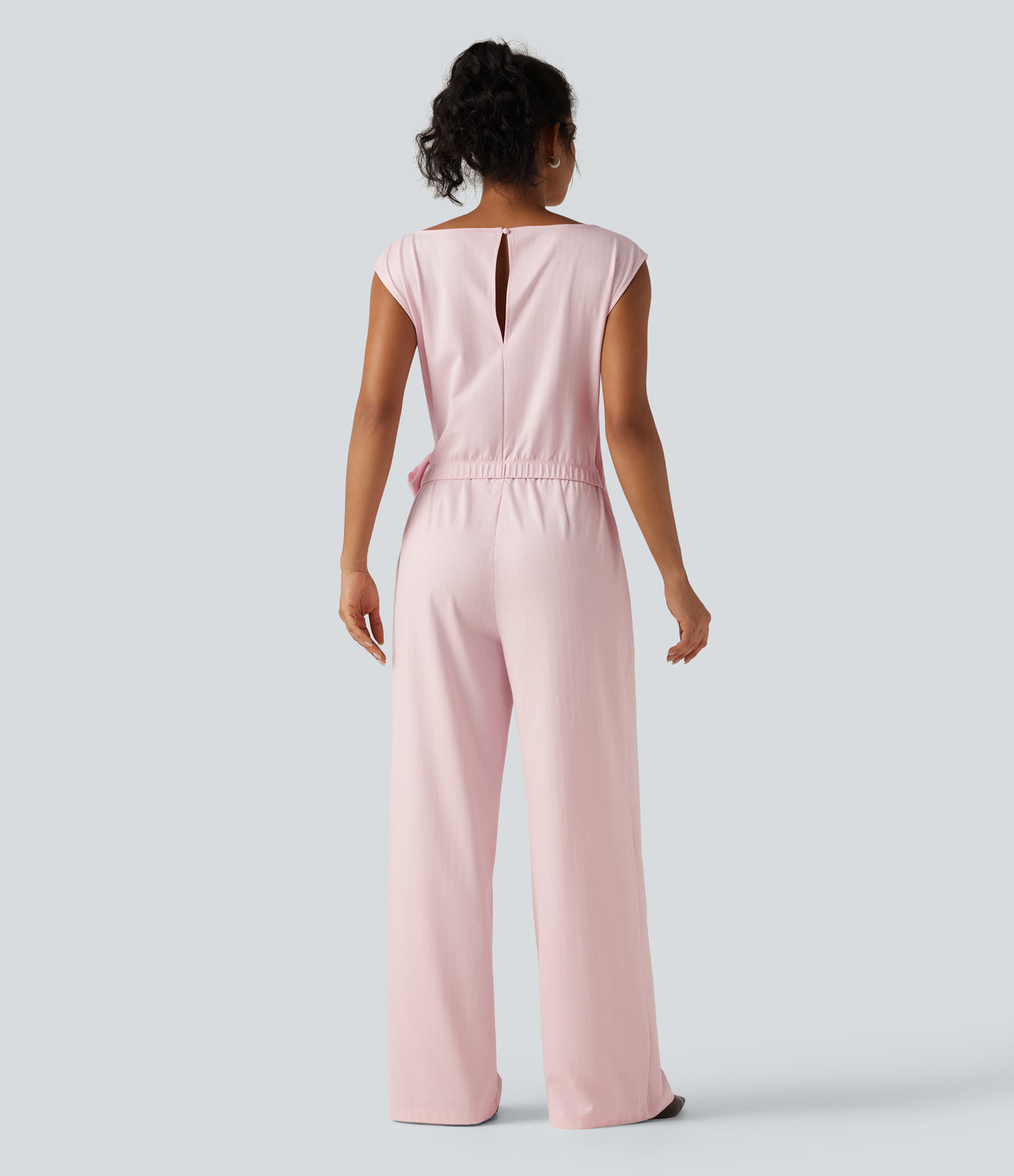 Rosalind Jumpsuit — Linear Pink