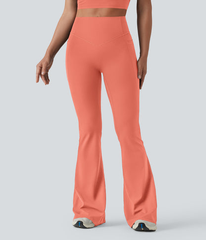 Mae Flare Legging — Fusion Coral