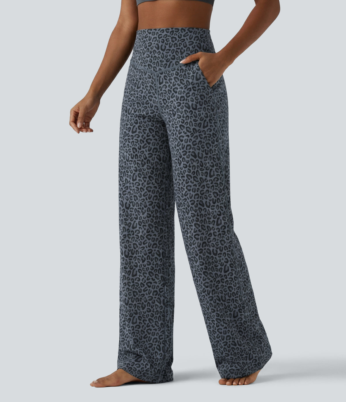 Nina Pants — Charcoal Mist Leopard