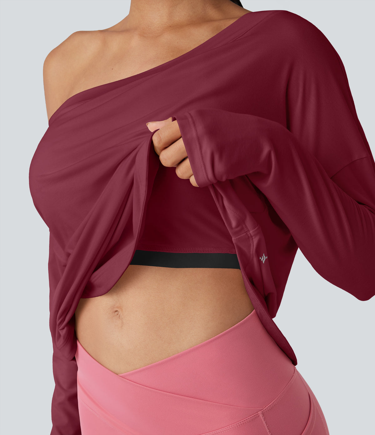 Isadora Long-Sleeve Top — Tibetan Red