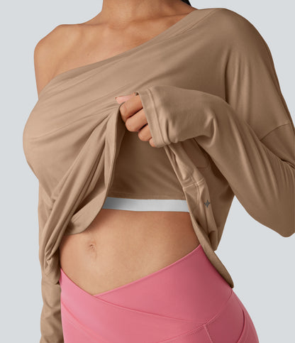 Isadora Long-Sleeve Top — Praline