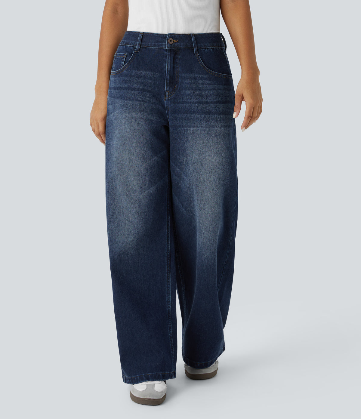 Moira Jeans — Distressed Denim Dark Blue