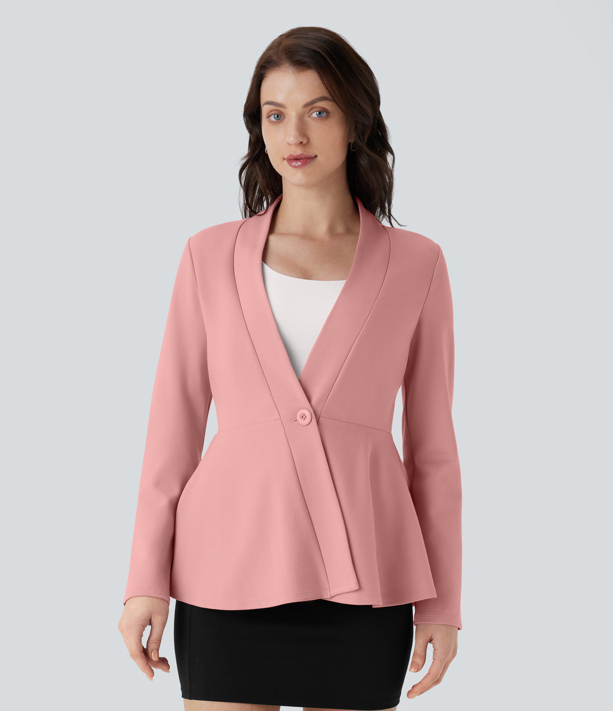 Junia Blazer — Peach Blossom Pink