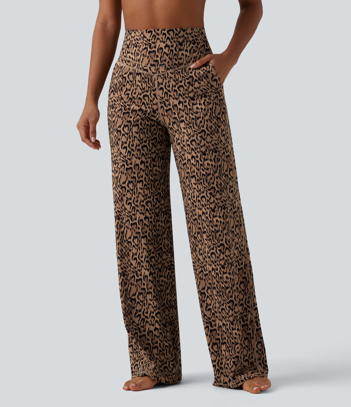 Nina Pants — Tan Leopard