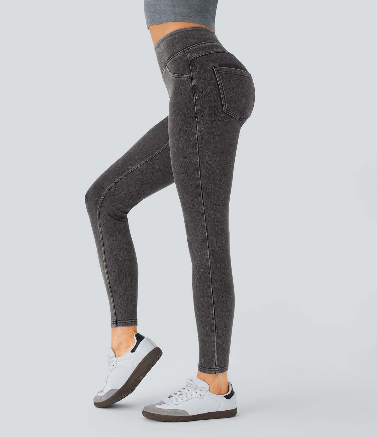 Livia Legging — Hemp Black Denim
