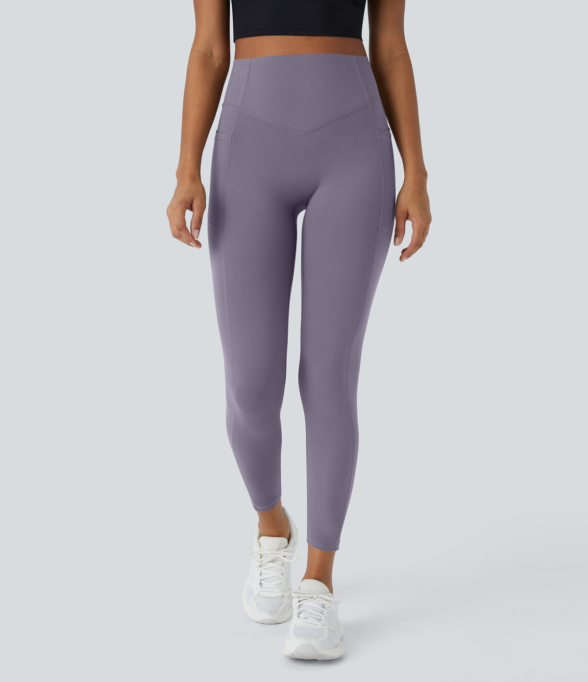 Amara Legging — Falling Gray Purple