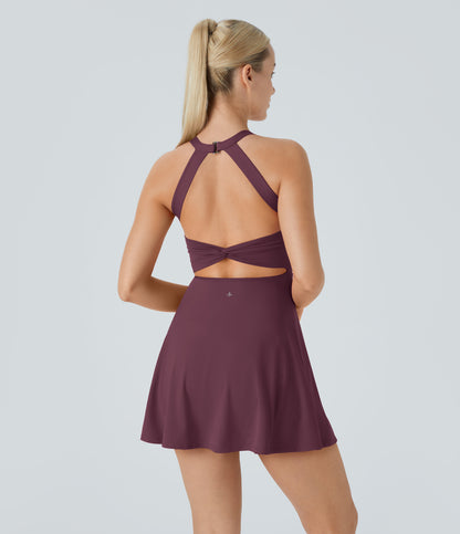 Magnolia Dress — Light Grey Blue