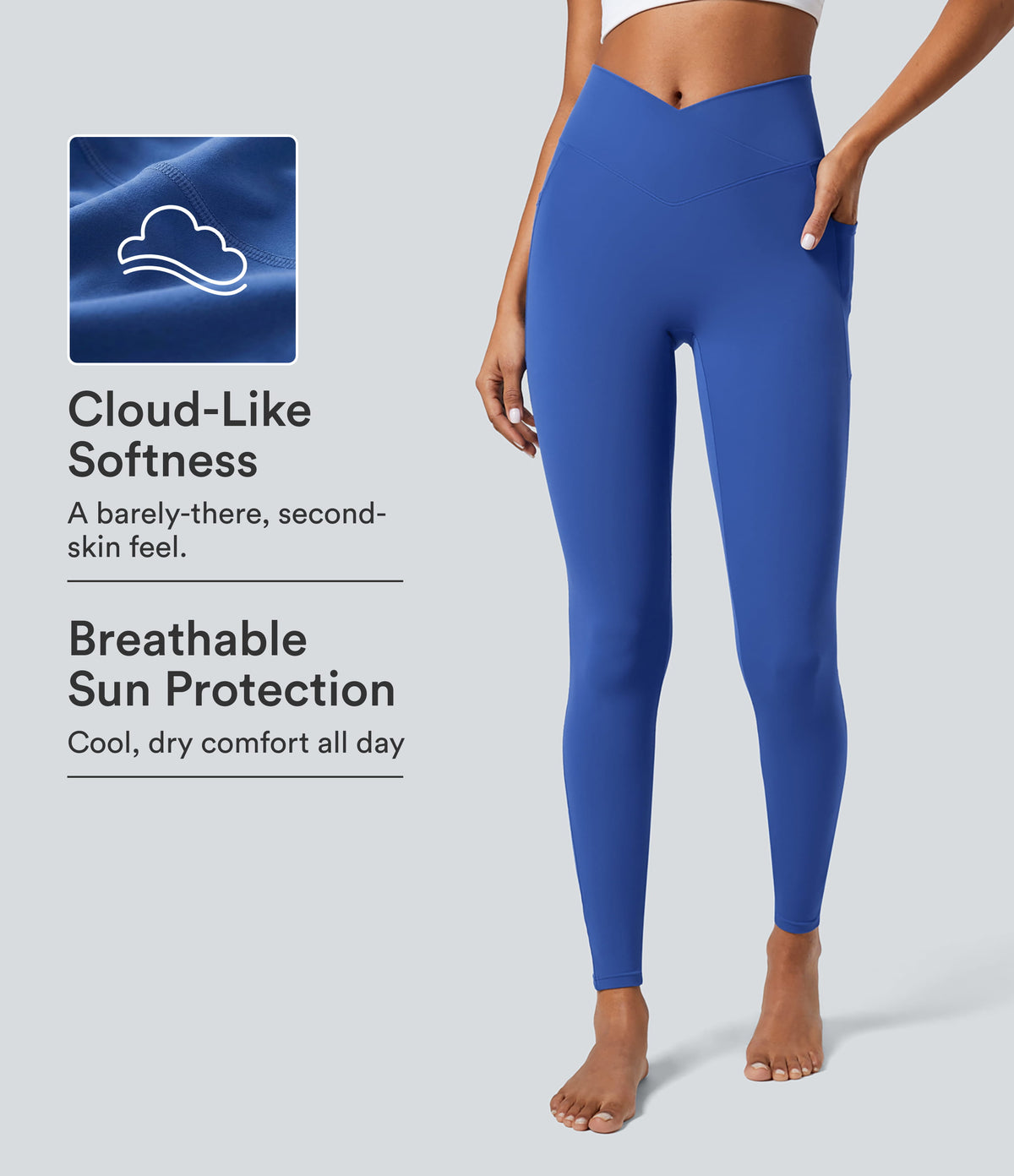 Petal Legging — Steel Gray
