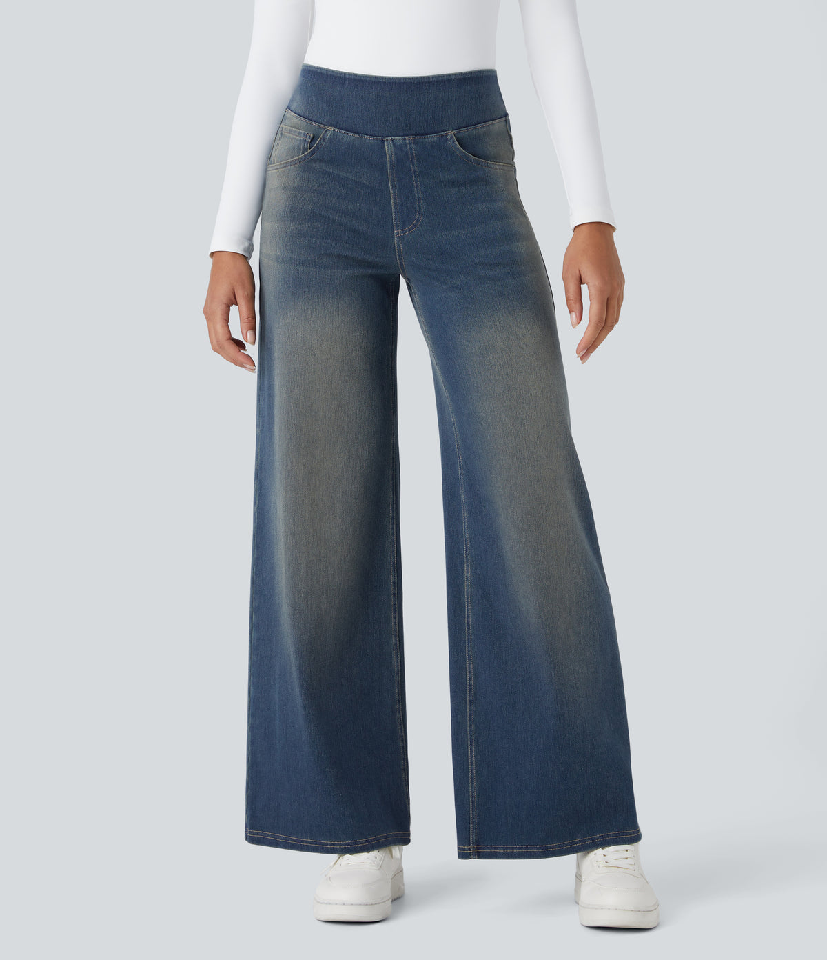 Calista Jeans — Cement Blue Denim