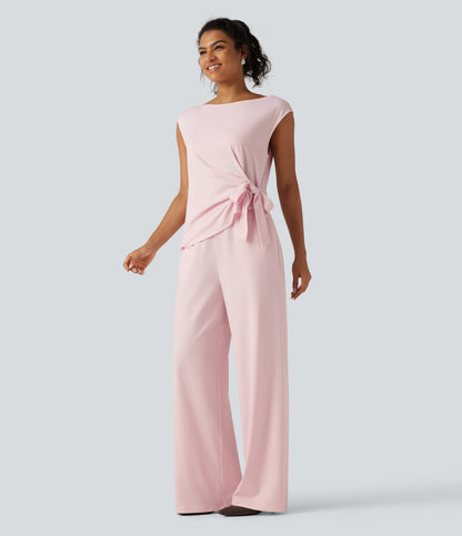 Rosalind Jumpsuit — Linear Pink