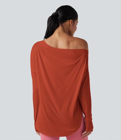 Isadora Long-Sleeve Top — Rooibos Tea
