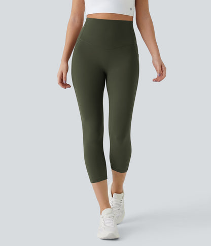 Rhea Capri Legging — Deep Woodland Green