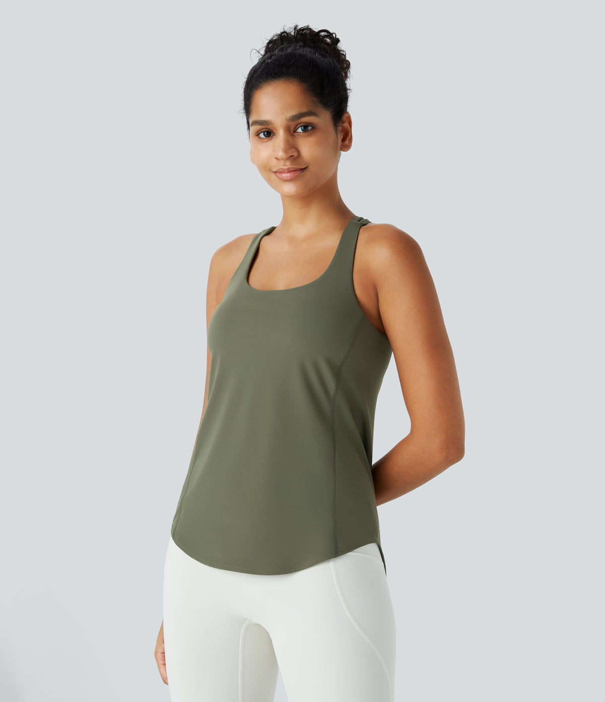 Maia Tank — Grass Grey Green