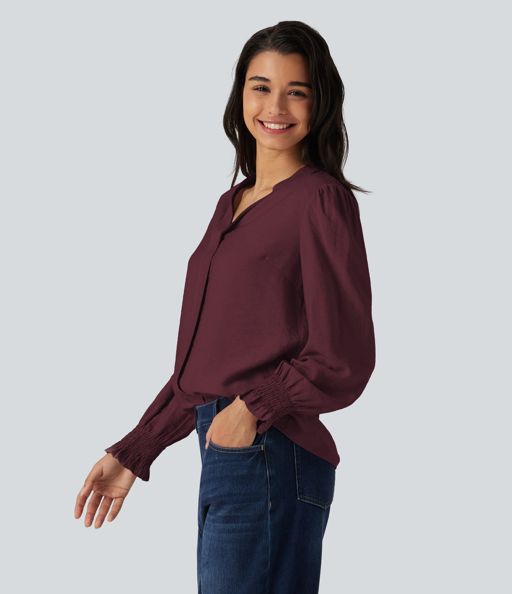 Lilou Blouse — Wine Red