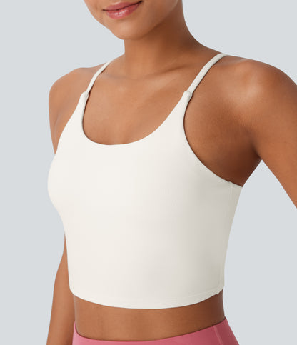Luma Crop Top — Shadow Lime