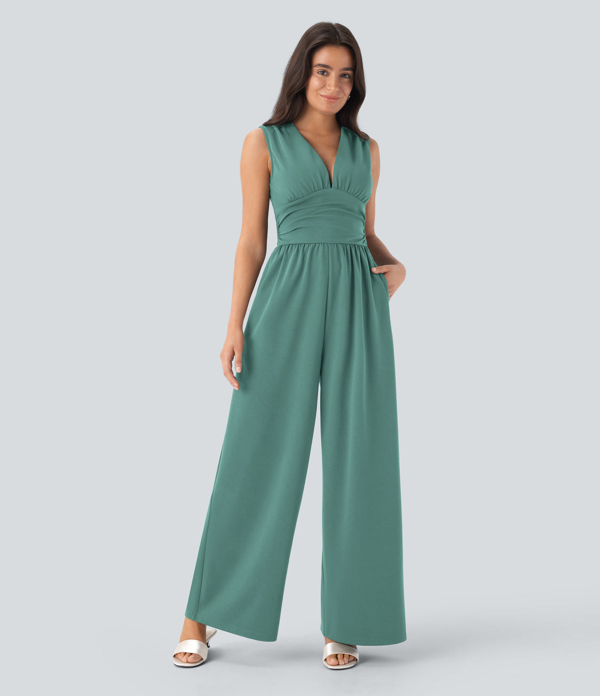 Celine Jumpsuit — Oil Blue