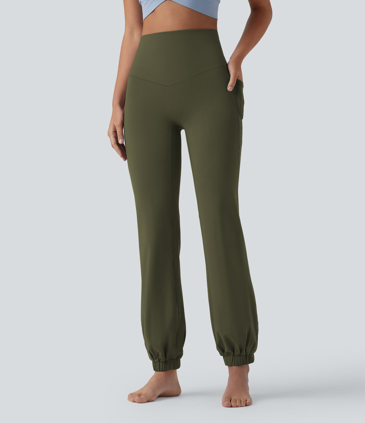 Saskia Jogger — Grass Grey Green