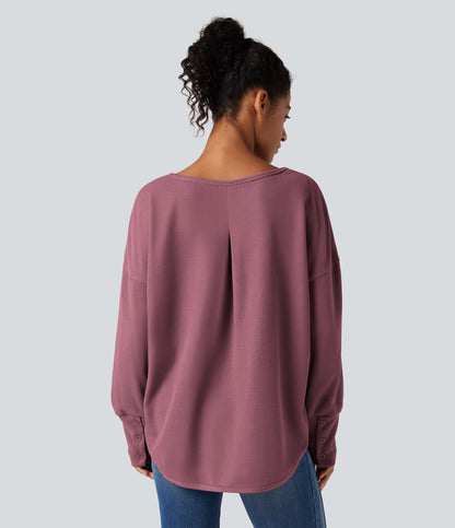 Ember Long-Sleeve Top — Rose Wine
