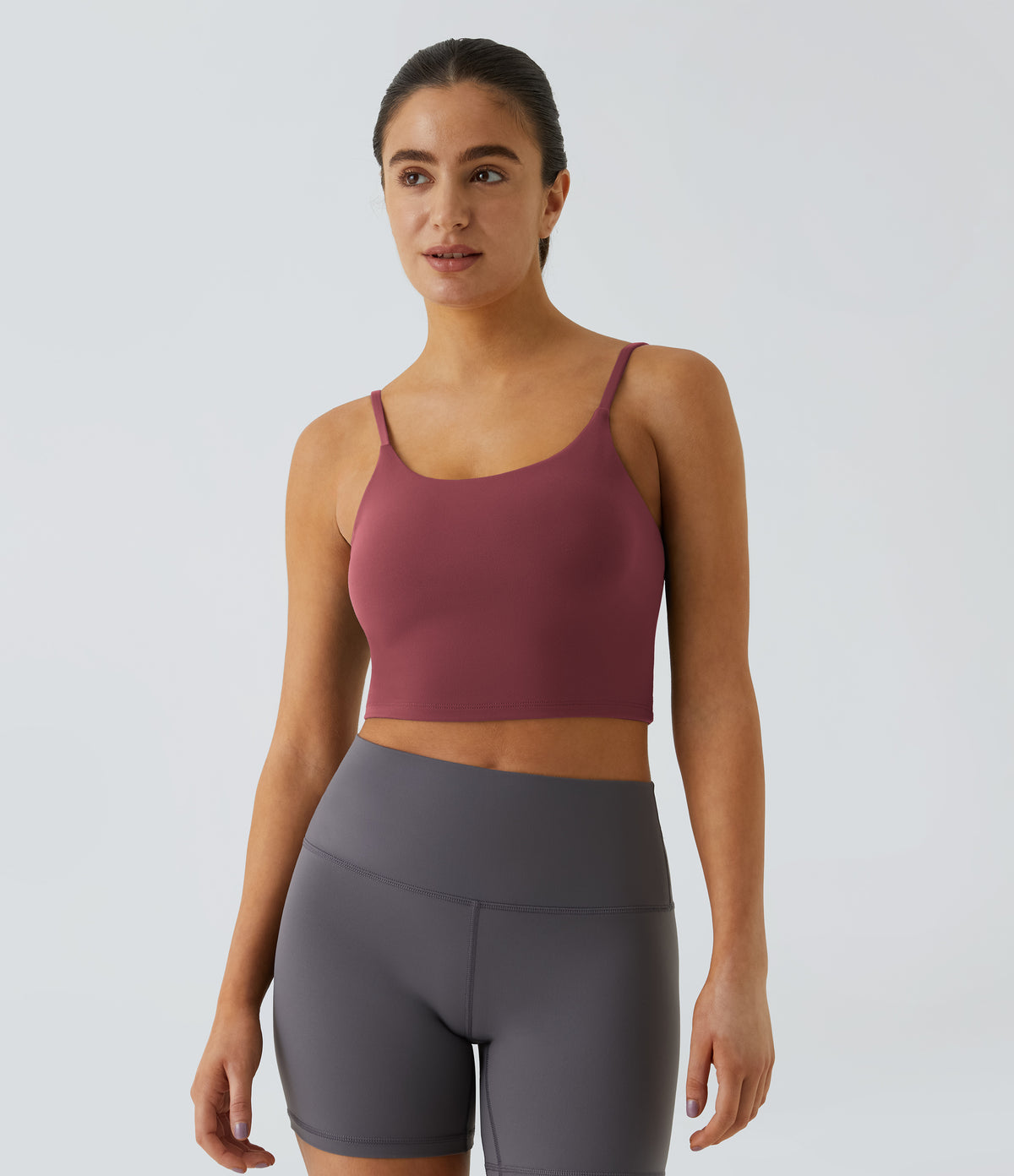 Luma Crop Top — Cordovan