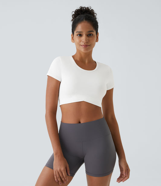 Aria Crop Top — White