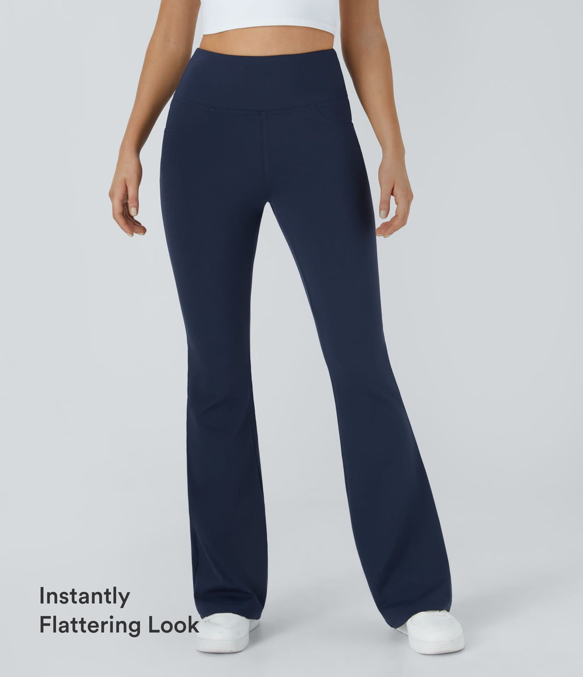 Willow Flare Legging — Midnight Blue