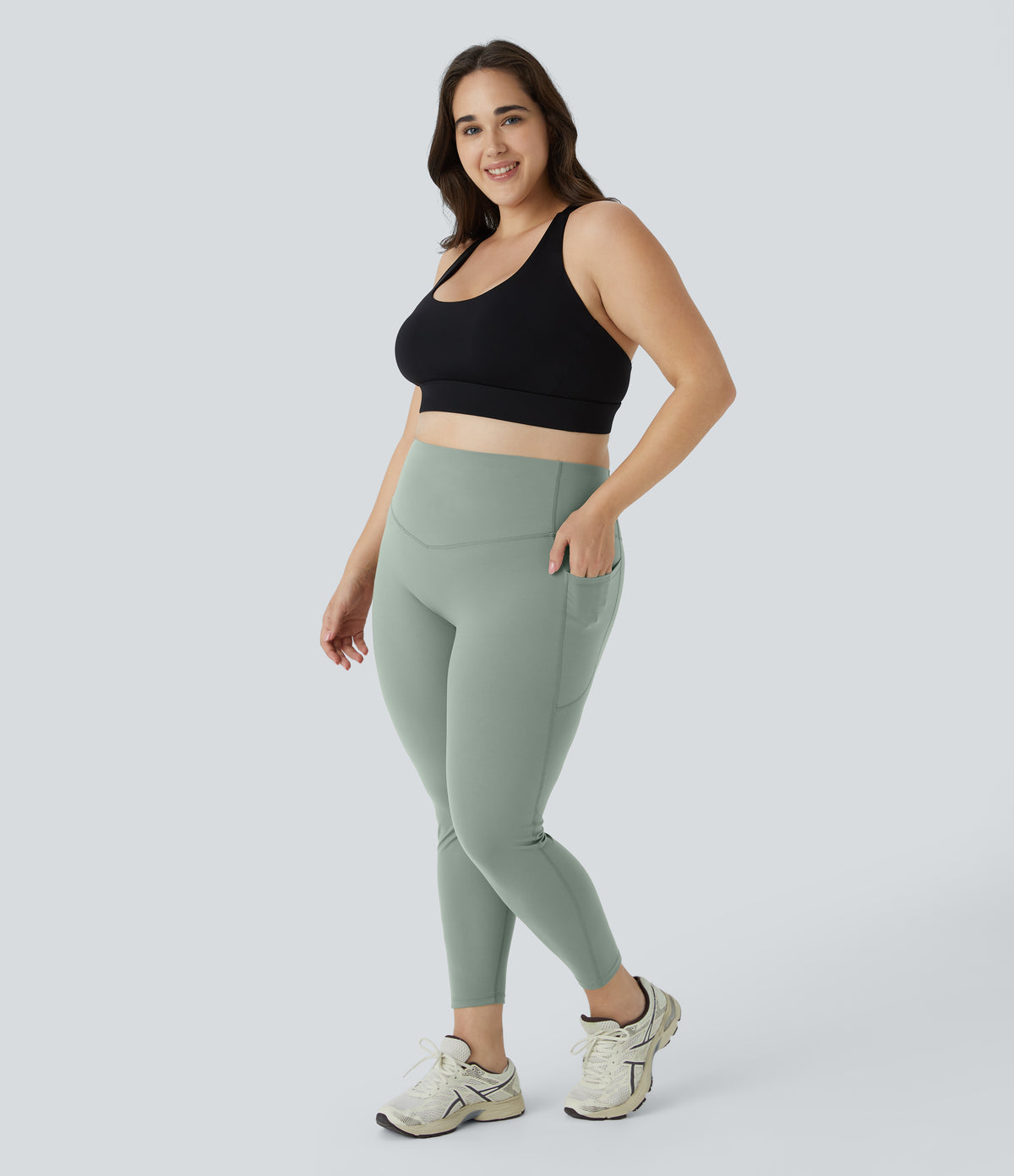 Briar Legging — Grass Grey Green