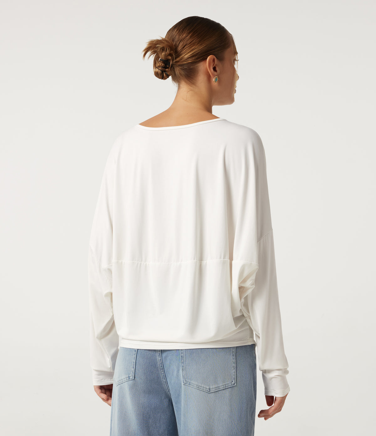Roselle Long-Sleeve Top — White