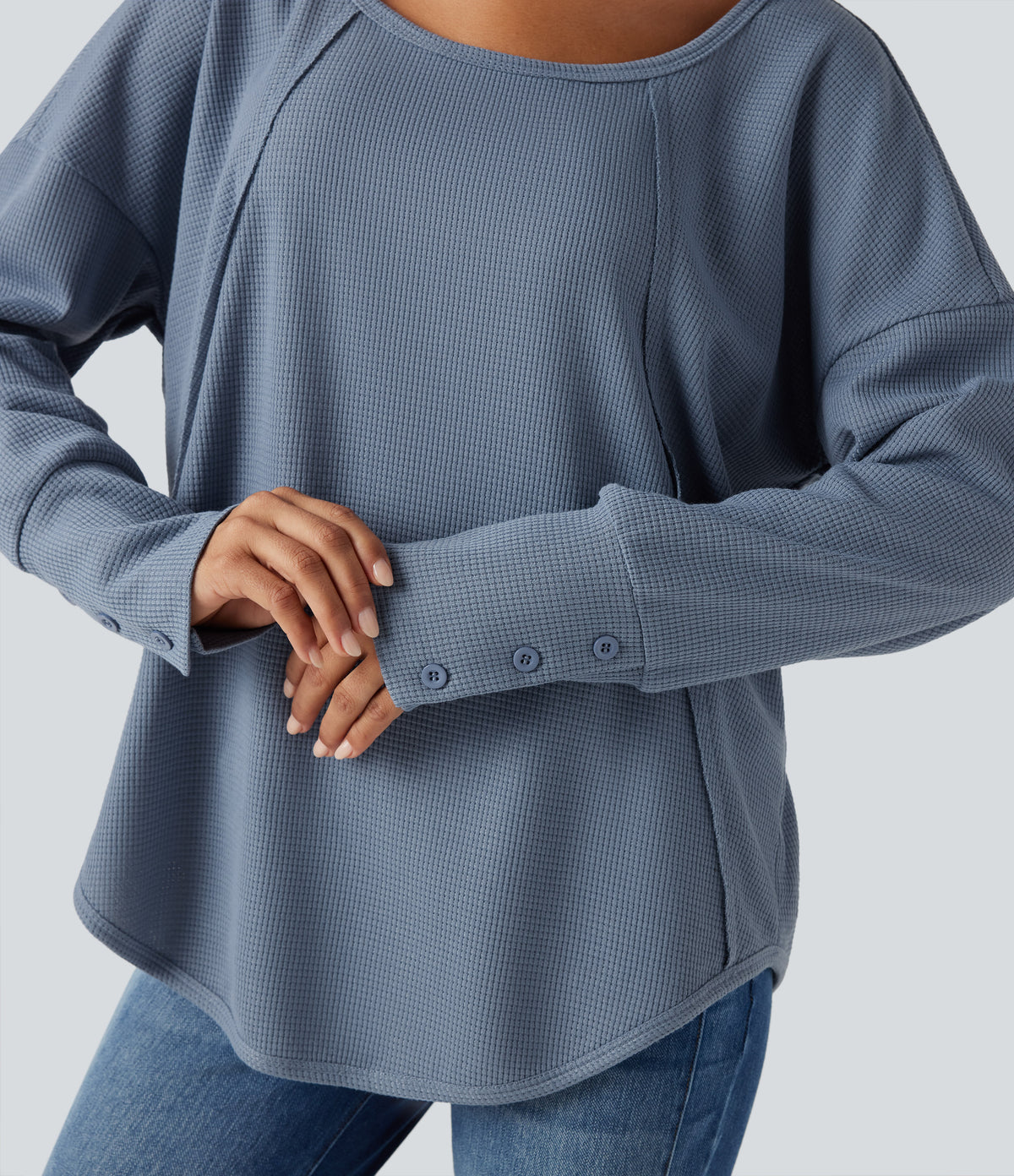 Ember Long-Sleeve Top — Snowflake Blue