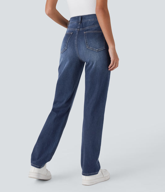 Cleo Jeans — Paint Blue Denim