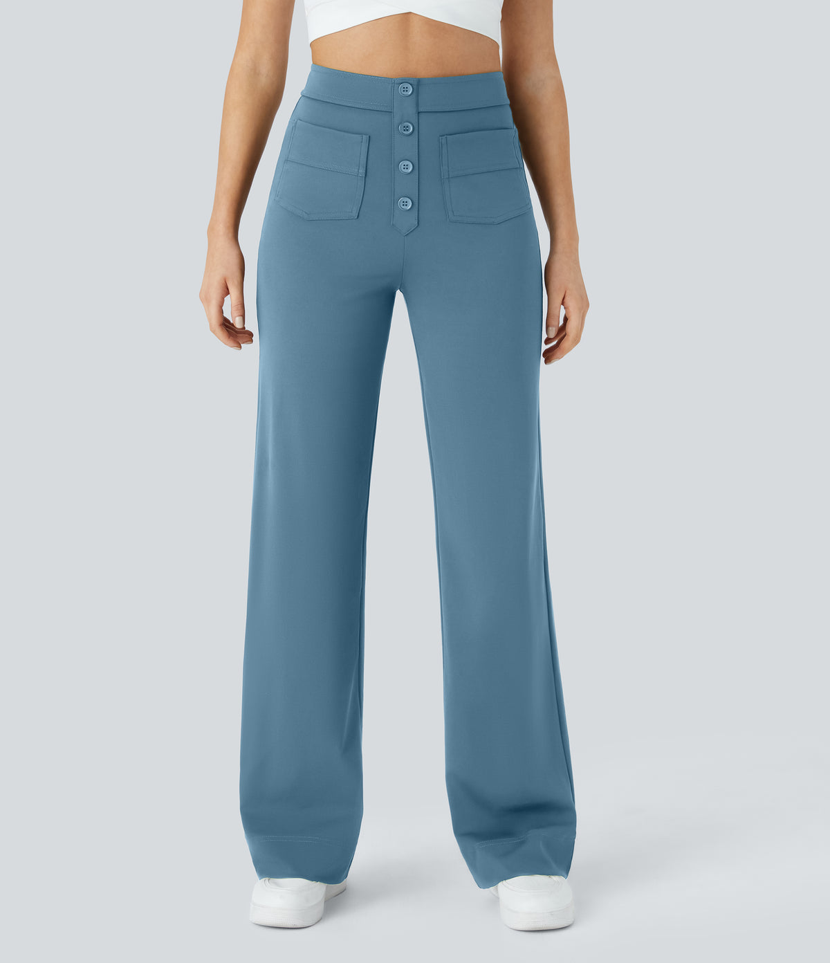 Isolde Pants — Warm Mid Blue