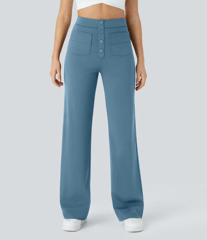 Isolde Pants — Warm Mid Blue