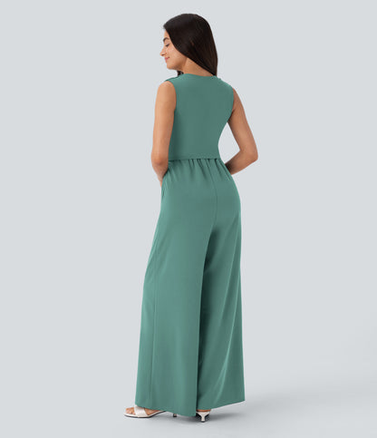 Celine Jumpsuit — Oil Blue