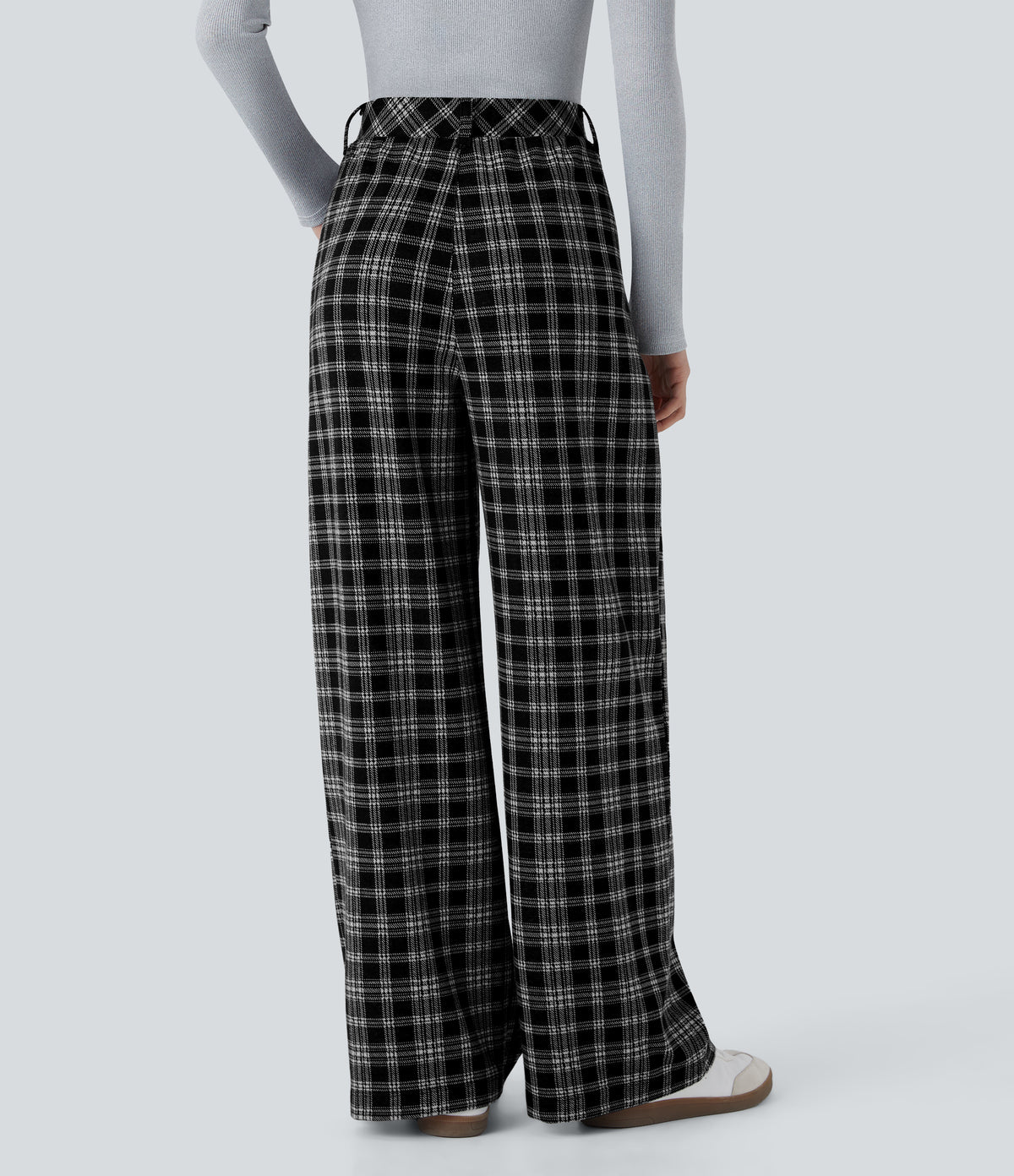 Lucille Pants — Black Tartan Plaid