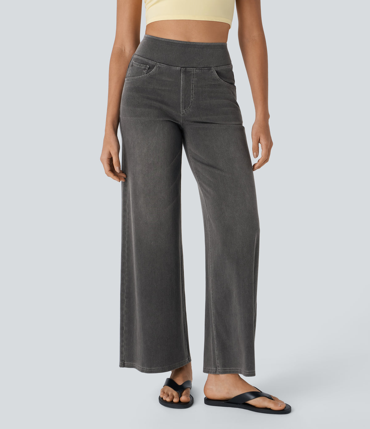 Calista Jeans — Charcoal Black Denim