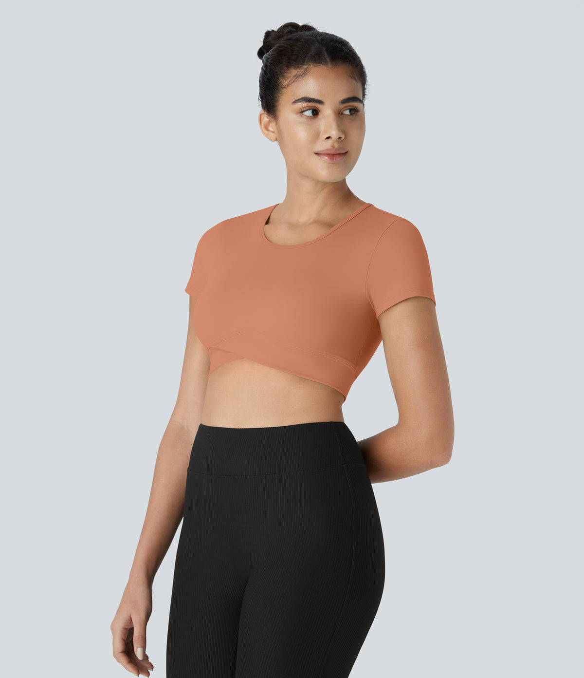 Aria Crop Top — Baroque Blue