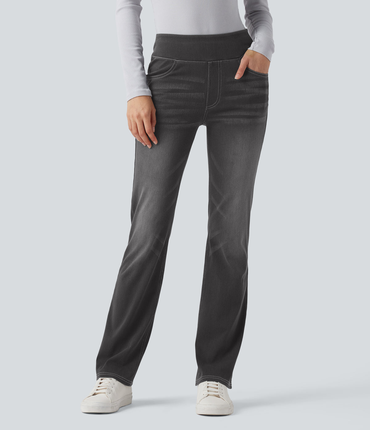 Felicity Jeans — Charcoal Black Denim